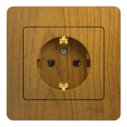 Розетка  с/п  1м  с з/к  в сборе дуб  Glossa GSL000542  SE