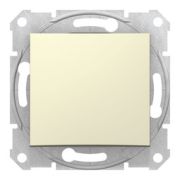 Выключатель с/п 1кл (мех) кнопочный  крем. «Sedna» SDN0700147 Schneider Electric)