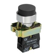 Кнопка  LAY5-BL21 без подсветки черная 1з ИЭК