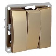 Выключатель с/п 3кл «Дуэт» шампань WDE000431 (Schneider Electric)