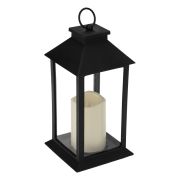 Декоративный фонарь со свечой 14x14x29 см, черный корпус, теплый белый | 513-045 | NEON-NIGHT