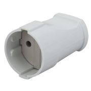 Розетка кабельная белая б/з 10A прямая Rx1-W ЭРА