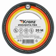 Изолента ПВХ KRANZ 15мм х 20м черная