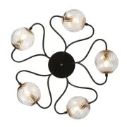 Люстра Nuovo P5 черный с золотом Е14*5 40W 3046-305 Rivoli