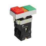 Кнопка  LAY5-BW8465 «I-O» сдвоенная с подсветкой ИЭК