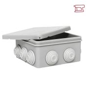 Коробка распаячная о/п 100х100х55мм для прямого монтажа IP54 серая (10 мембр.вводов) КМР-030-014 EKF