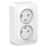 Розетка о/п 2м б/з белый с изол.пл. 16A 250В BLANCA | BLNRA000211 | SE