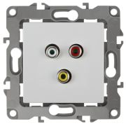 Розетка с/п RCA (мех)  белый IP20 12-3113-01 ЭРА12