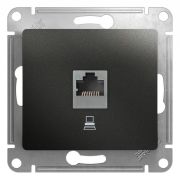 Розетка  с/п компьютерная 1xRJ45 Cat5E, мех, АНТРАЦИТ Glossa GSL000781K  SE