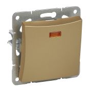 Нажимная кнопка  с подсветкой WDE000417 шампань (Schneider Electric)
