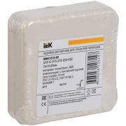 Коробка распаячная о/п для кабель-канала  75x75x20мм сл.кость (6 клемм 6мм2) КМ41212-02 ИЭК