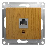 Розетка  с/п  компьютерная RJ45 кат.5Е  мех. дуб  Glossa GSL000581К  SE