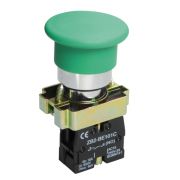 Кнопка  LAY5-BC31 «Грибок» без подсветки зеленая 1з ИЭК