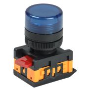 Лампа сигнальная AL-22TE d22мм синий неон 240В цилиндр ИЭК