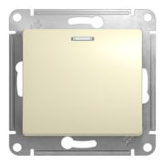 Выключатель с/п 1кл с подсв. (мех) беж. «Glossa»  GSL000213 SE