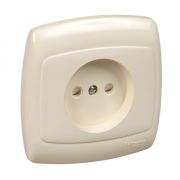 Розетка с/п 1м WESSEN «Рондо» сл. кость  RS10-184-SI