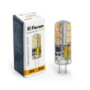 Лампа-капсула LED G4 3 Вт 12В 2700K силикон 11х38мм LB-422 Feron 25531
