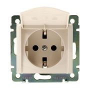 Розетка 1м (мех) евро с крышкой Legrand  VALENA сл. кость 774322