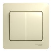 Выключатель  с/п 2кл  беж.  «Glossa»  GSL000252 SE