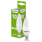 Лампа LED 10Вт E14 свеча C35 4000К 230В GENERICA