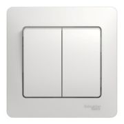 Выключатель  с/п 2кл  «Glossa» бел. GSL000152  SE