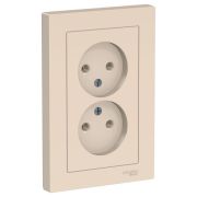 Розетка  с/п  2м в сборе бежевый, 16А AtlasDesign  ATN000220  SE