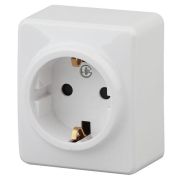 Розетка  о/п  1м  с з/к  белый 11-2203-01  Эра Эксперт Б0020685