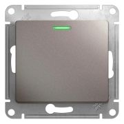 Выключатель  с/п 1кл с подсветкой сх.1а,  мех. ПЛАТИНА  Glossa  GSL001213  SE