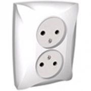 Розетка с/п 2м  «Дуэт» без з/к бел. WDE000120  (Schneider Electric)