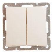 Выключатель с/п 2кл «Дуэт» крем. WDE000251 (Schneider Electric)