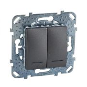 Выключатель 2 кл с/п с инд. Графит «Unica Top» (Schneider Electric)MGU5.0101.12NZD