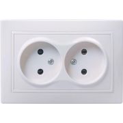 Розетка 2м без з/к 10 А КВАРТА бел. РС12-2-КБ