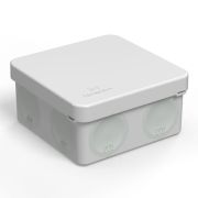 Коробка распаячная о/п   80х80х40 для прямого монтажа 2-хкомп. HF (132шт) серый ПРОМРУКАВ 60-0210