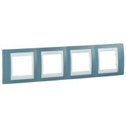 Рамка 4м  Синий/бел «Unica Хамелеон» (Schneider Electric)MGU6.008.873