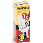 Лампа энергосберегающая  7 Вт E14 840 SF10 полная спираль NCL Navigator 94096