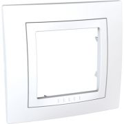 Рамка с декор. элем. 1м бел «Unica» (Schneider Electric) MGU2.002.18
