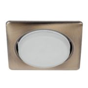 Светильник под GX53 встраиваемый квадрат бронза 13Вт KL71 SB /1 (к) ЭРА