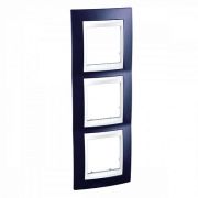 Рамка 3м верт. Индиго мет/бел «Unica Хамелеон» (Schneider Electric)MGU6.006V.842