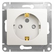 Розетка  с/п 1м с з/к со штор.  мех.16А IP20, перламутр  Glossa GSL000645  SE