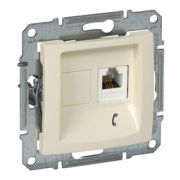 Розетка с/п телефонная 1м (мех) RJ11 крем. «Sedna» SDN4101147 (Schneider Electric)