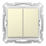 Выключатель с/п 2кл (мех) IP44 крем. «Sedna»SDN0300447(Schneider Electric)