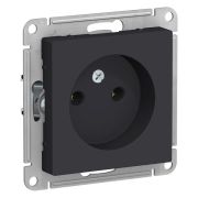 Розетка  с/п  1м  б/з  (мех) карбон AtlasDesign | ATN001041 | SE