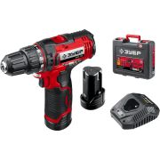 Дрель-шуруповерт 12В, 2А/ч, 2АКБ, в кейсе ДШЛ-125-22 ЗУБР