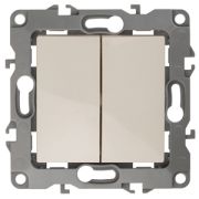 Выключатель с/п 2кл (мех) слоновая кость, без м.лапок IP20 12-1004-02 Эра12 Б0014652
