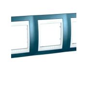 Рамка 3м гориз. Голубой лед мет/бел «Unica Хамелеон» (Schneider Electric)MGU6.006.854
