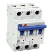 Автоматический выключатель 3п 10А ВМ63-3-С  КЭАЗ