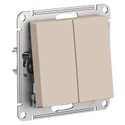 Выключатель  с/п  2кл схема 5 10АХ (мех) песочный AtlasDesign ATN001251  SE