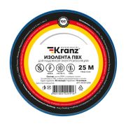Изолента ПВХ KRANZ 19мм х 25м синяя