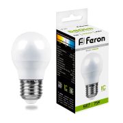 Лампа LED  7 Вт Е27 шар G45 4000К 230В LB-95 Feron 25482