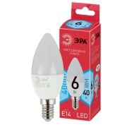 Лампа LED  6Вт E14 свеча B35-6W-840-E14 230В Б0020619 ECO ЭРА